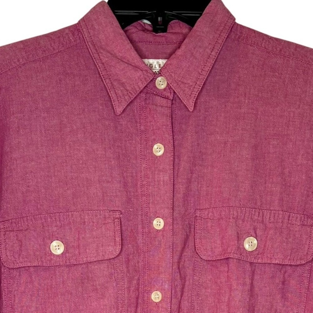 Bugle Boy Classics Button Down Shirt Mens Small Pink Long Sleeve Cotton Vintage